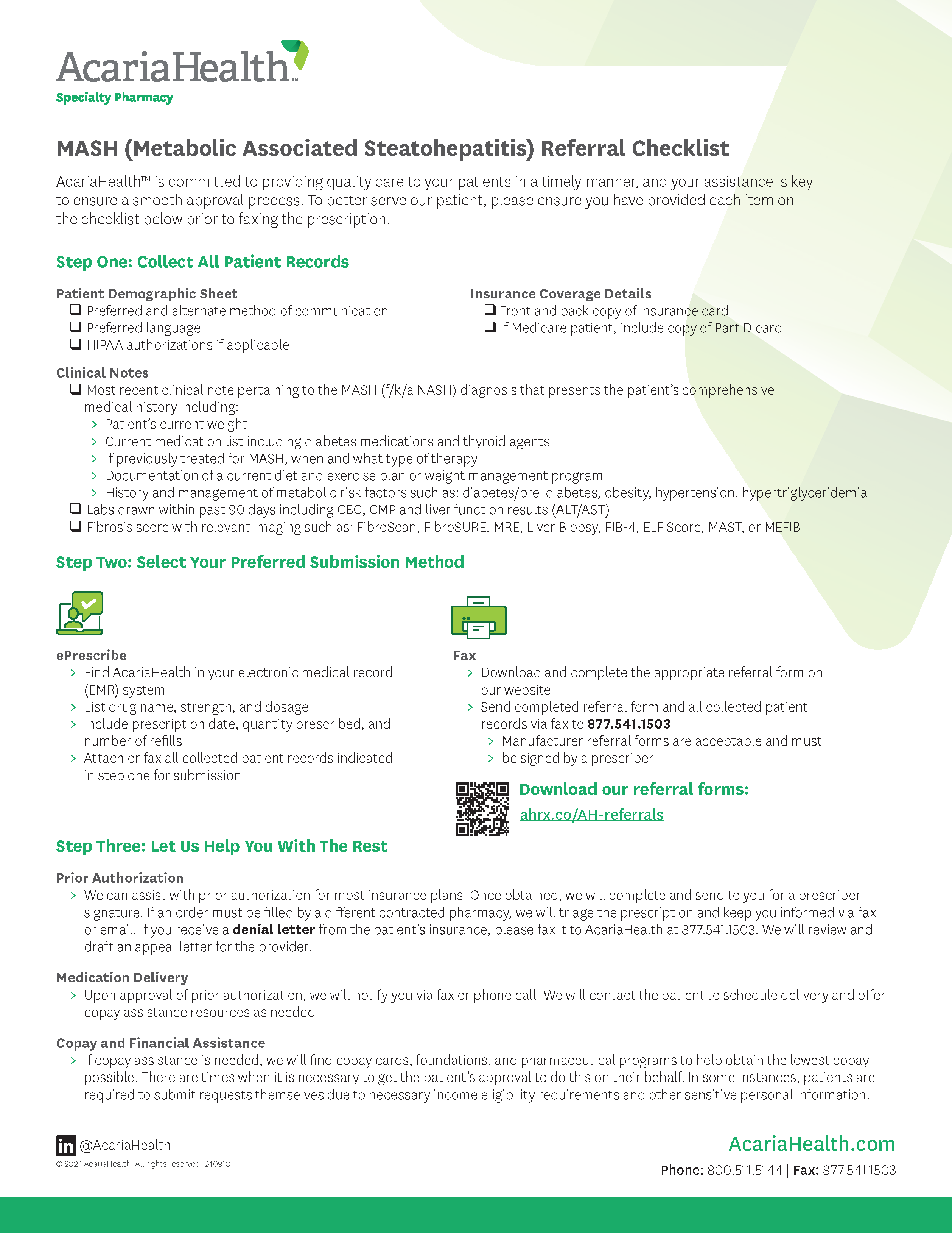 document example: MASH/MASLD Checklist