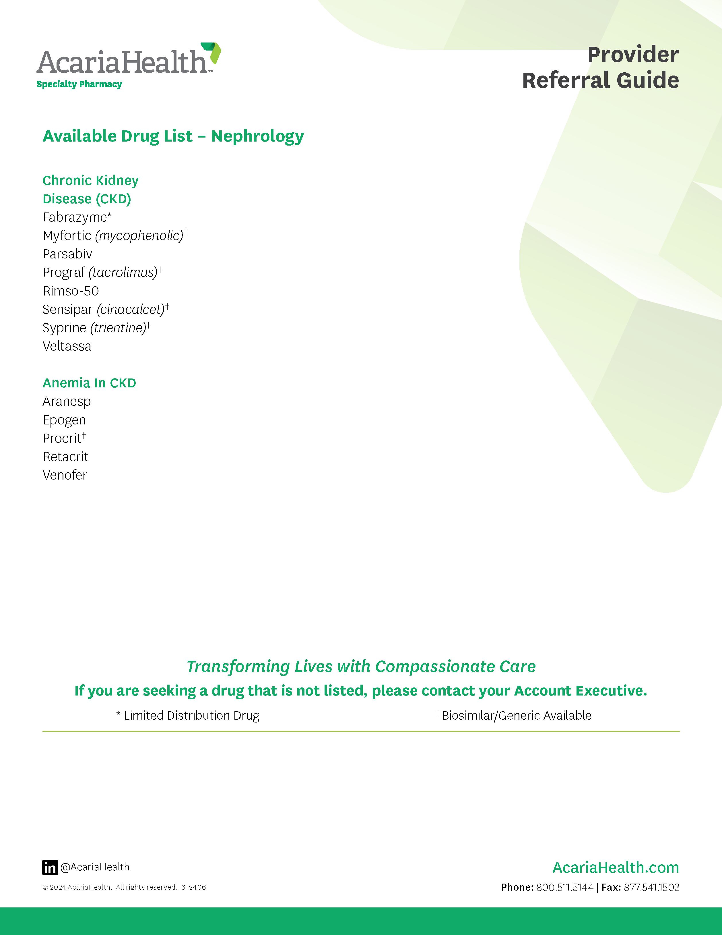 document example: Nephrology Drug List