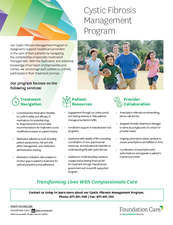 document example: Cystic Fibrosis Management Program