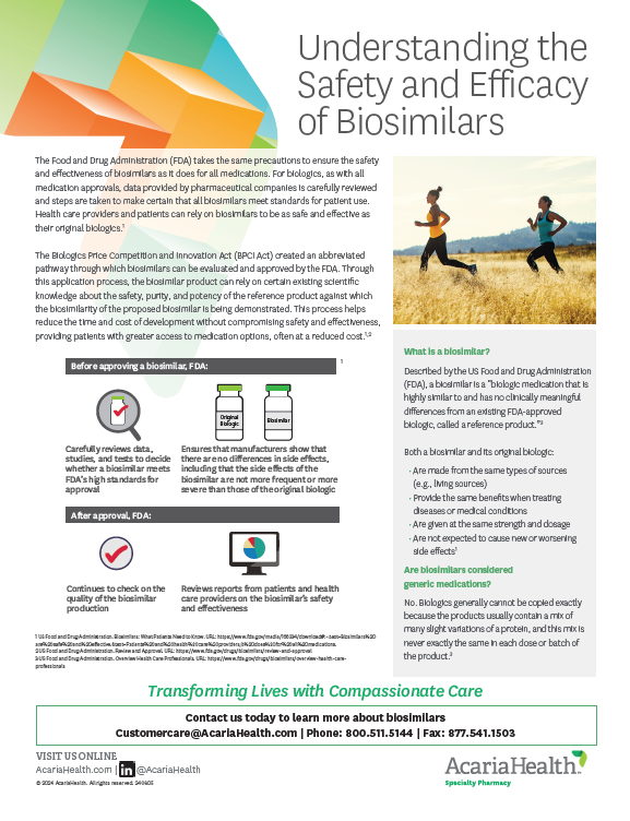 document example: Understanding the Safety and Efficacy of Biosimilars